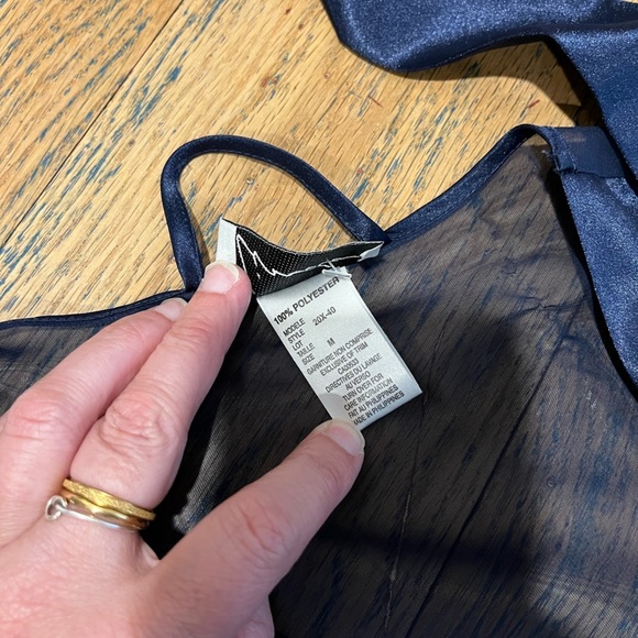 💙LINDA Intimates – Sheer Navy Blue Robe – Size M - Picture 3 of 6